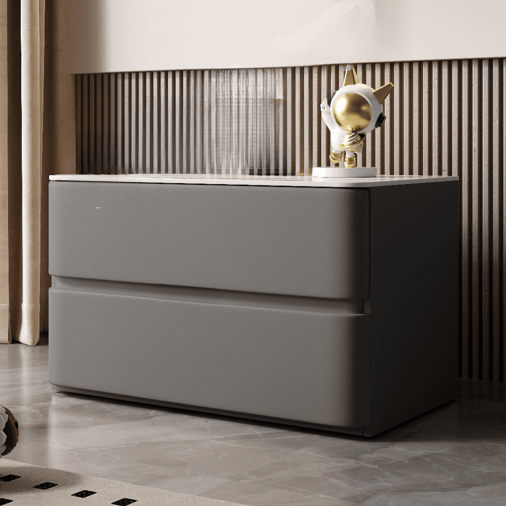 Artistic 2 Drawers Drawer Storage Bedside Table thumbnail 2