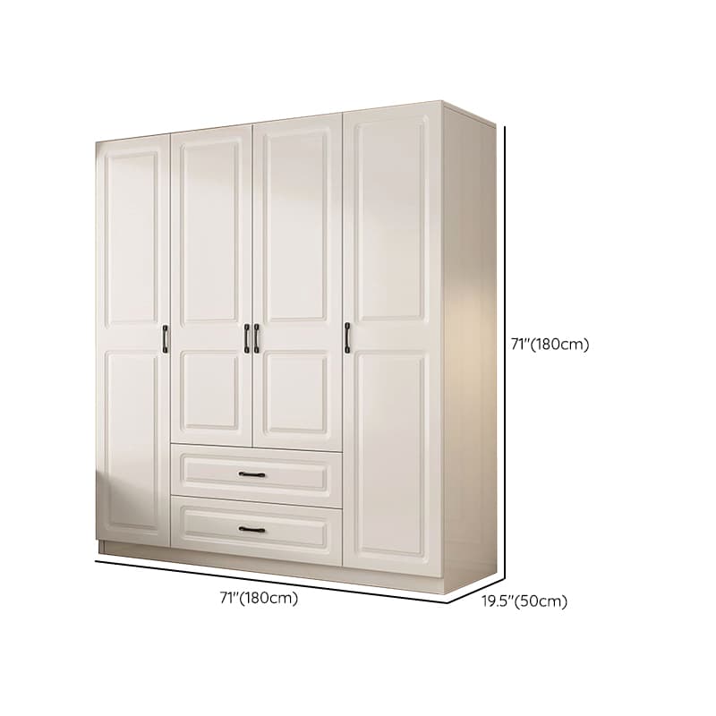 Casual Chalk Timber Wardrobe with Soft Close Drawer and Door, Interior Shelves, Hanging Rod thumbnail 13
