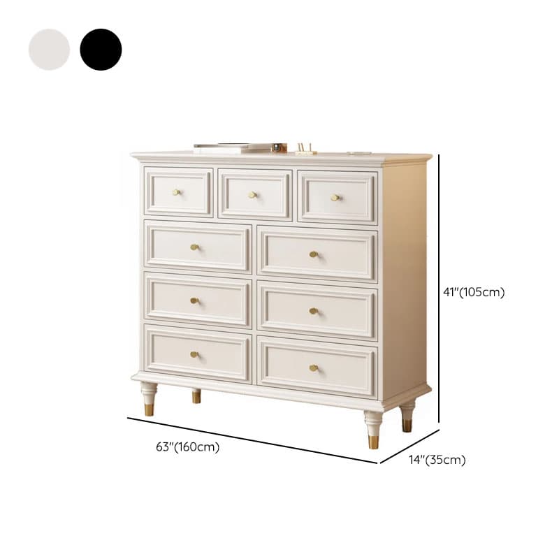 Trendy Natural Wood Console Dresser with 9/7/6 Drawers in Horizontal/Vertical Orientation thumbnail 14