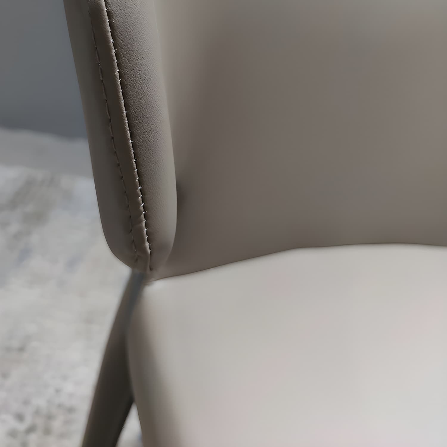 Designer Style Leather Arm Chair Wingback Matte Finish Single Dining Chair thumbnail 17