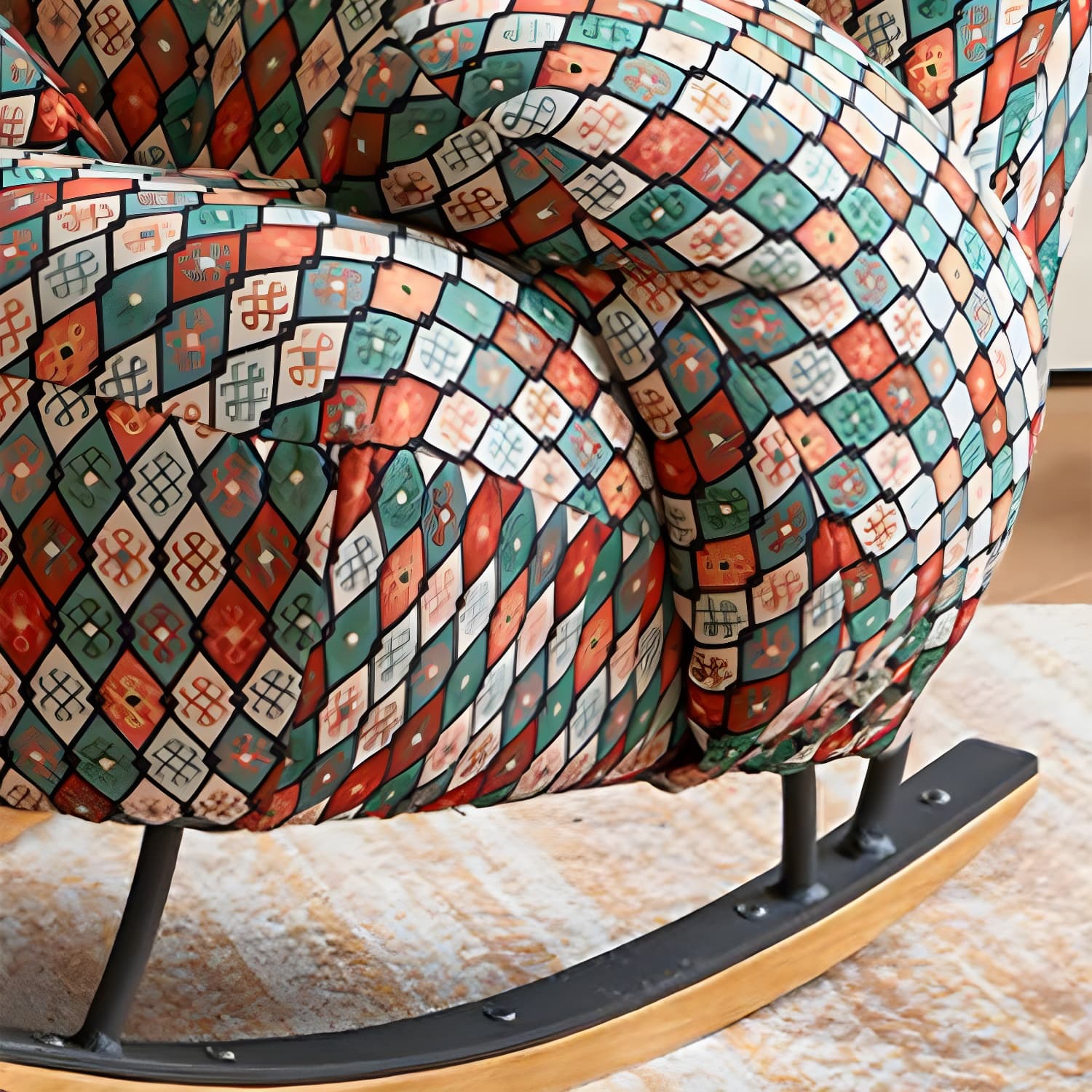 Spindle Living Room Contemporary Reclining Upholstered Rocking Accent Chair thumbnail 19