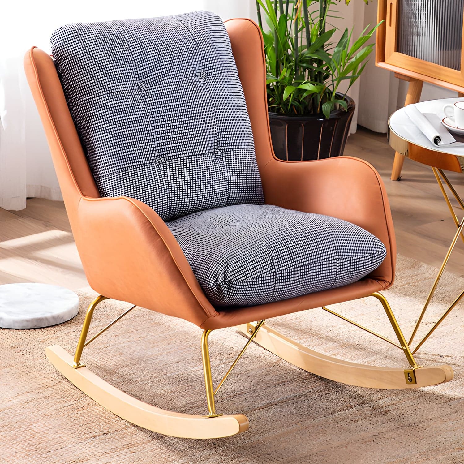 Modern Style Lounge Leisure Rocking Chair Home Lazy Sofa Chair thumbnail 10