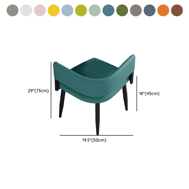 Circular Dining Table Set with a Slate Tabletop in White/Gray/Coal, Back and Cushion Chair for Dining Table for 4 in a Simple Style thumbnail 43