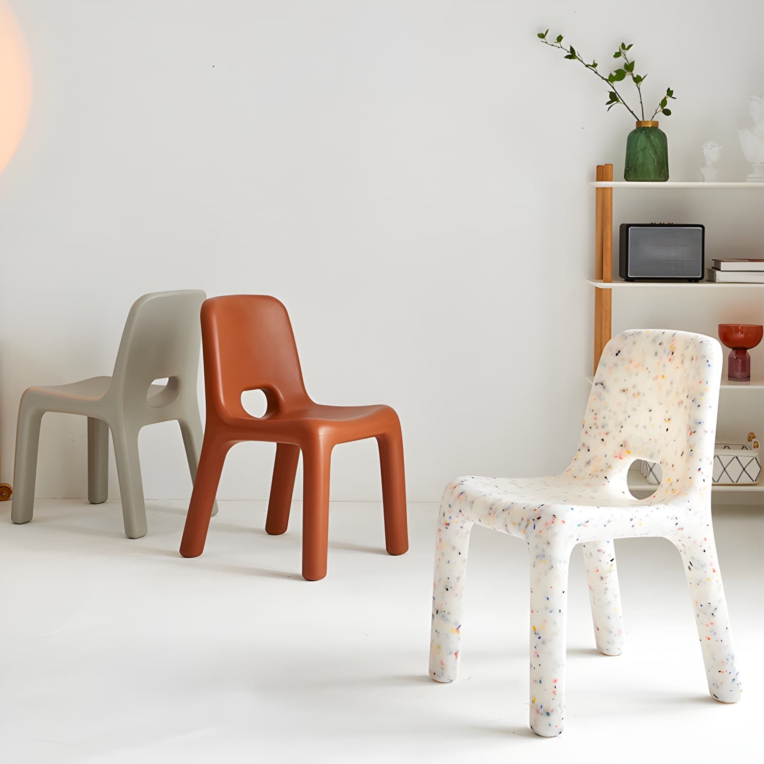 Scandinavian Style Non-Upholstered Low Back Plastic Side Chair for Kitchen & Dining thumbnail 8