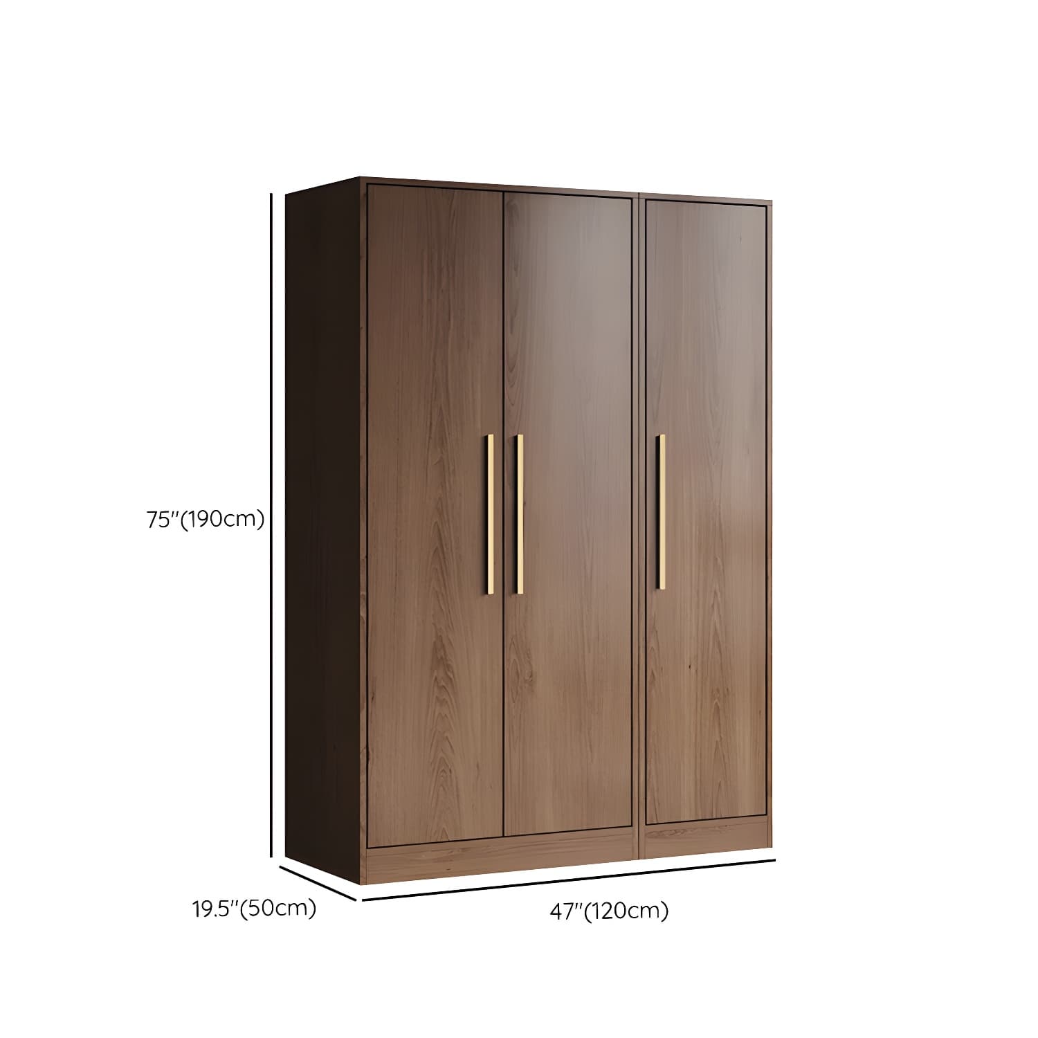 Wood Grain Design Armoires & Wardrobes with Soft Close Door and Storage Space thumbnail 16