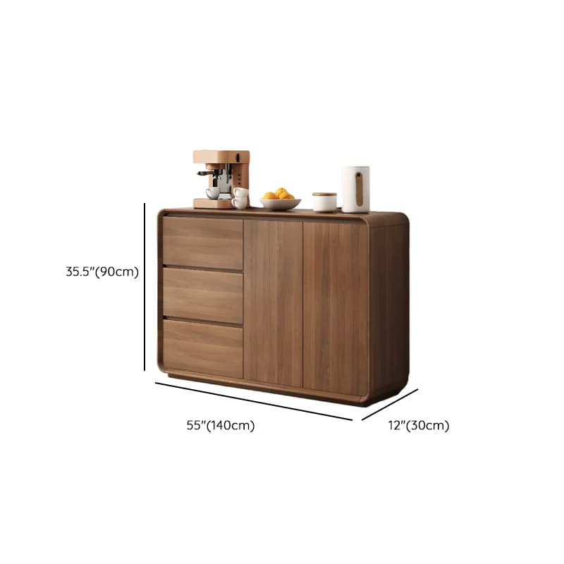 Ground Detached Cocoa Worktop Sideboard with Kitchen Gadget Storage for Culinary Space thumbnail 16