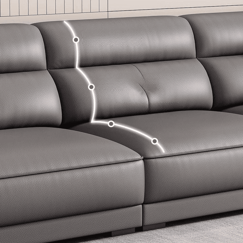 Casual Straight Scratch-repellent Sofa in Dove Grey with Horizontal Orientation, Latex Seat Fill, and Flared Arm thumbnail 5