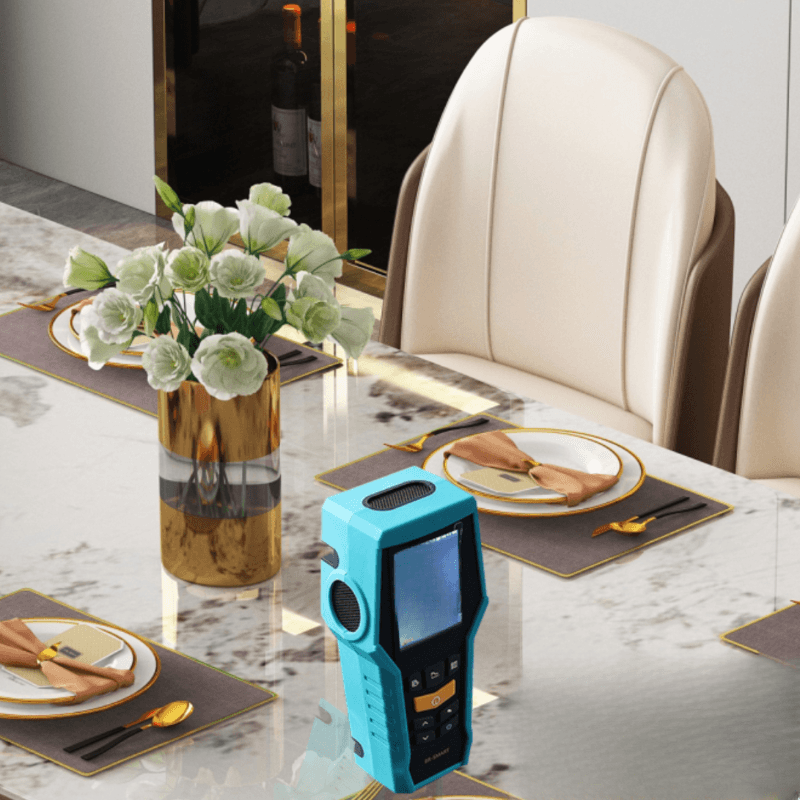 Rectangular Slate Dining Table Set with Two-sided Pedestal, Padded Chair, Back, and Multicolor Top thumbnail 4