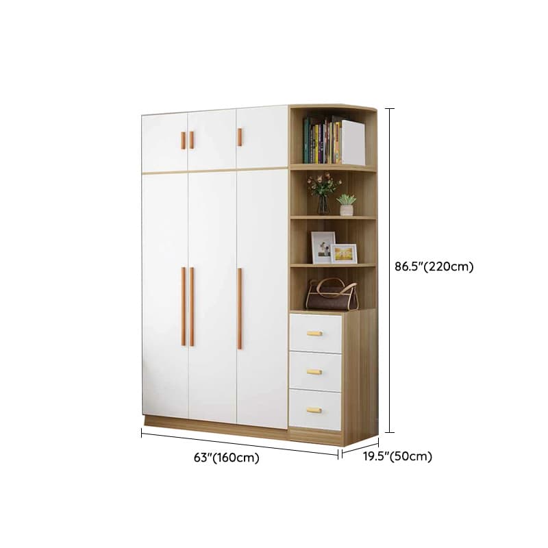 Modern Manufactured Wood Cabinet Armoire with Interior Shelves, Clothing Rod and Soft Close Door thumbnail 23