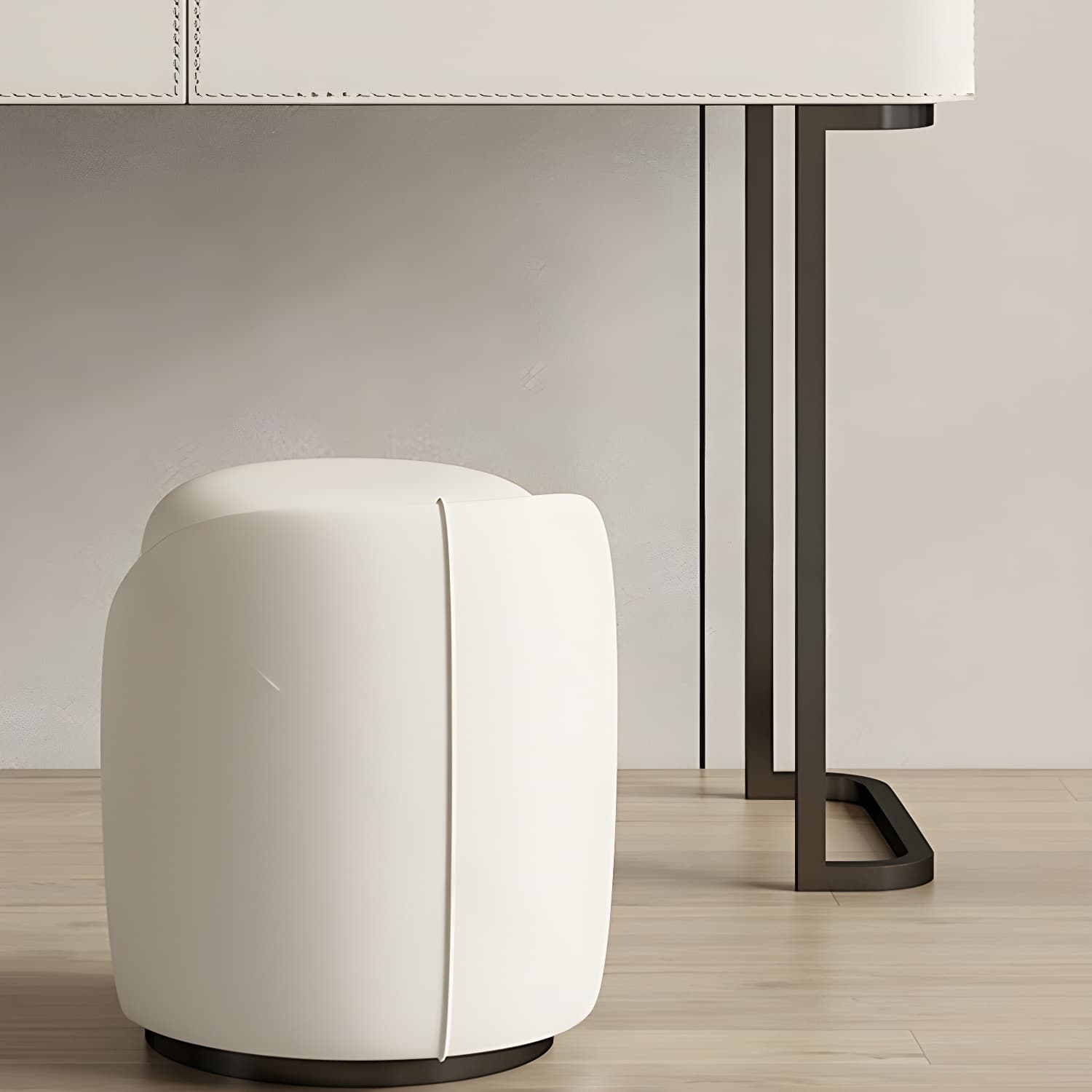 Modern Wood Vanity with Stone Top & 5 Drawers & Jewelry Storage & Assembly Required thumbnail 12