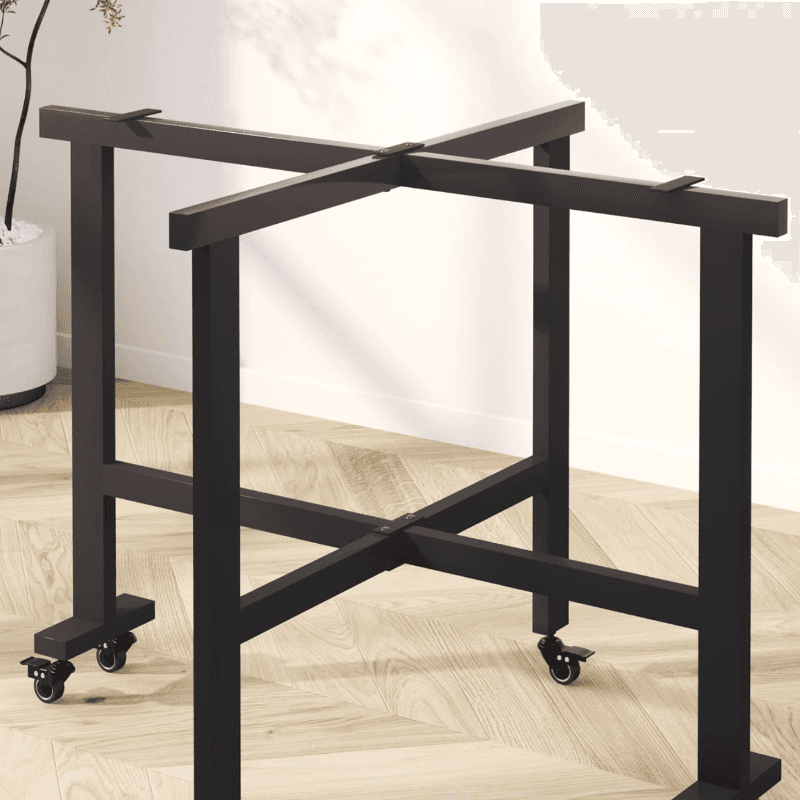Simple Circular Weathered Wood Dining Table with MDF Top and Extendable Leaf Mechanism thumbnail 8