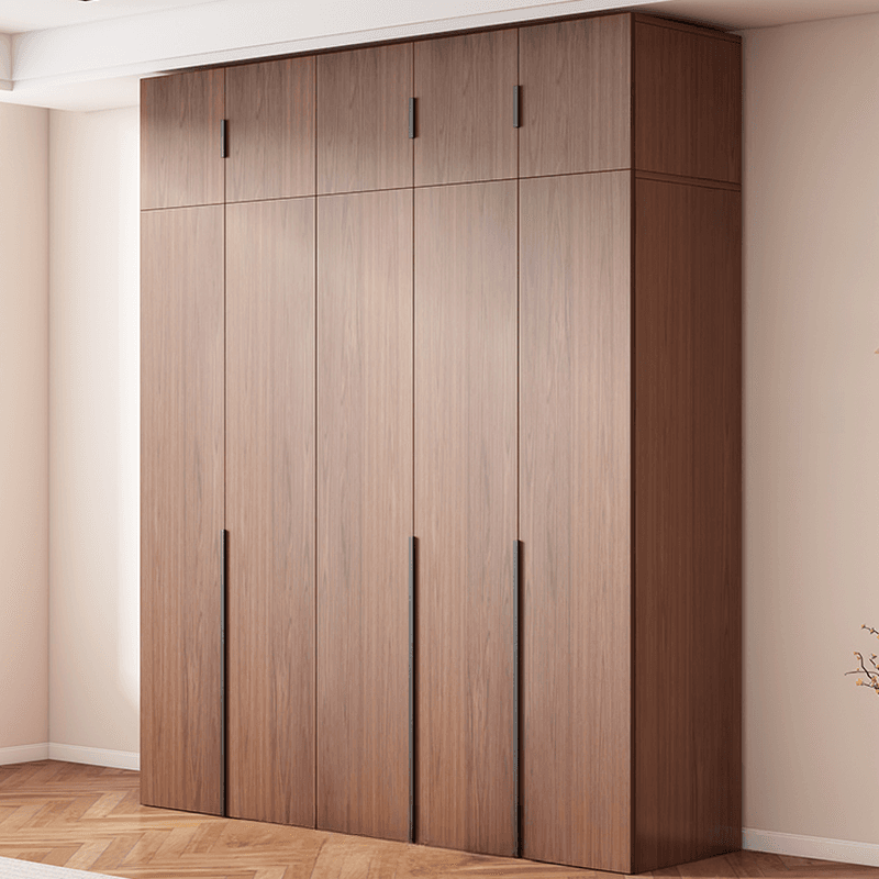 Sepia Minimalist Lumber Independent Cabinet Armoire with Soft Close Door, Interior Shelves, and Hanging Rod thumbnail 3