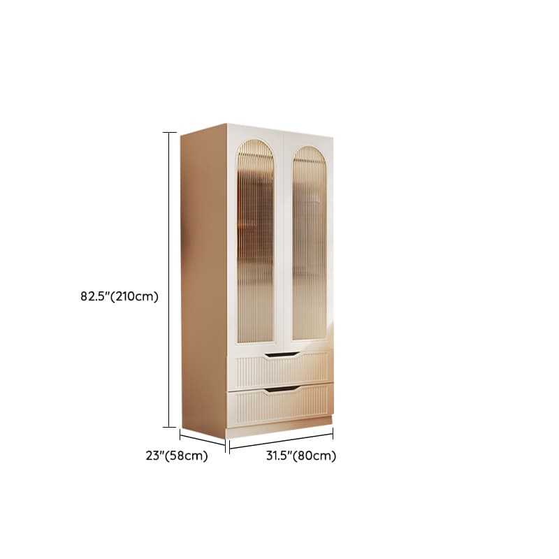 Chalk Almirah in Timber with Clothing Rod, 3 Cabinets/2 Cabinets and 5-Drawer/4-Drawer/3-Drawer in a Minimalist Style, 3-Shelf/2-Shelf Included/Not Included thumbnail 12