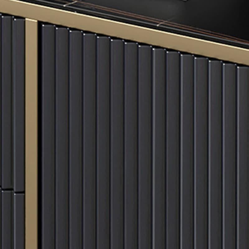 Glam Wood Sideboard Credenza with Cabinets and Drawers Assembly 40cm Width x 90cm Height - image 11