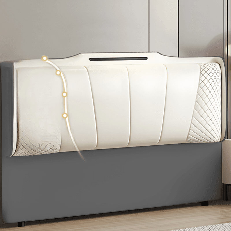Simplistic Wingback Headboard with Camelback Shape for Queen Bed, Piled Tufted, Standard Height, Sponge Upholstery Fill, No Distressing thumbnail 11