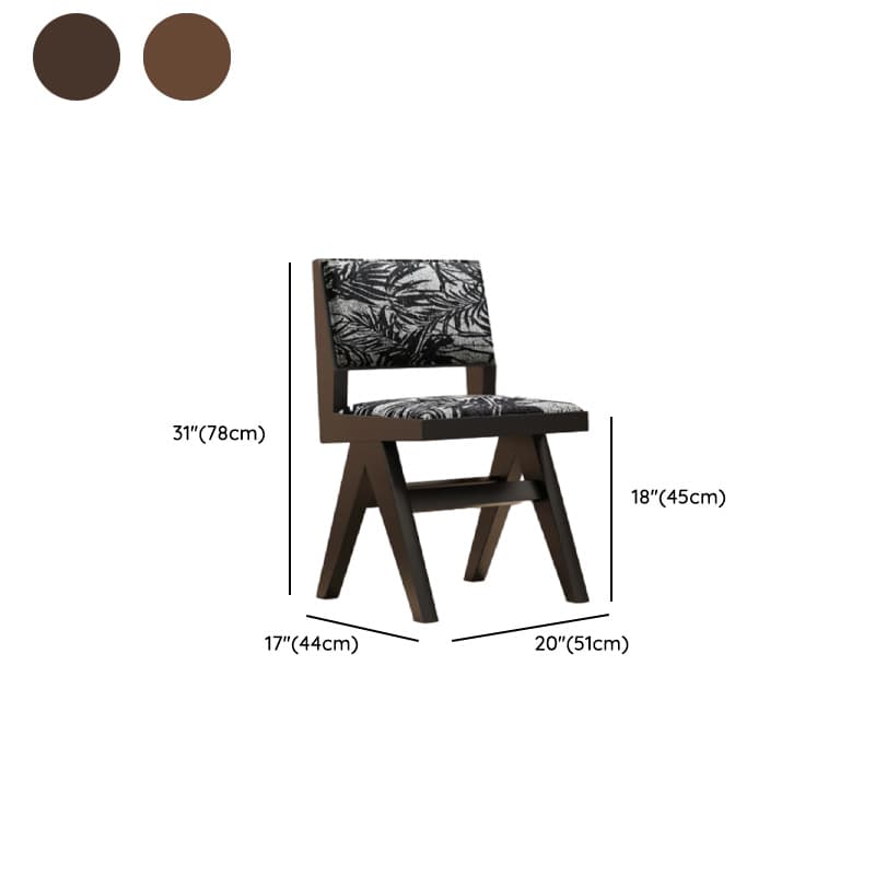 Modish Arm Chair with Ventilated Back, Padded Upholstery, Arms, and Natural Wood Legs thumbnail 17
