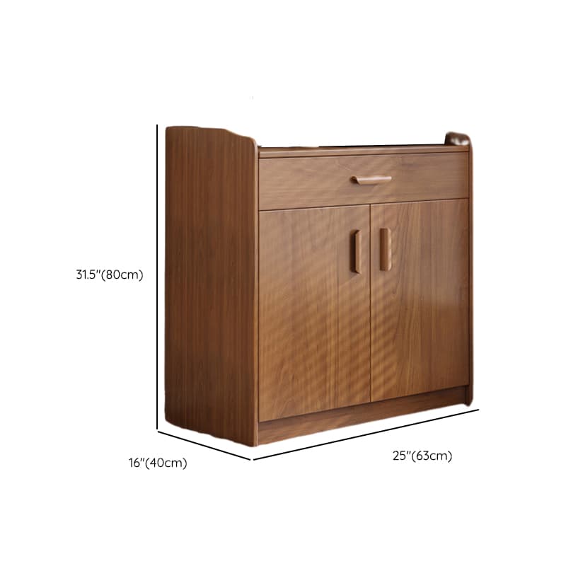 Modish Sideboard/Microwave Shelf Cabinet with Multiple Drawers, Narrow Size, 1 to 3 Shelves, Larder Storage, Timber Countertop, and Various Doors thumbnail 11