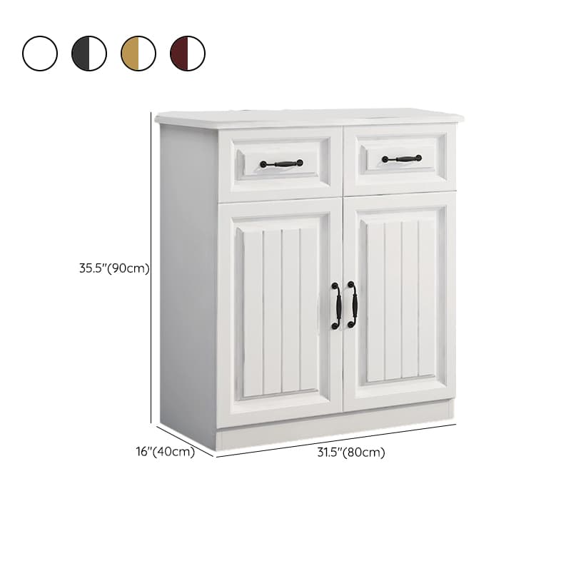White Buffets & Sideboards with Cabinets and Drawers for Dining Room - image 16