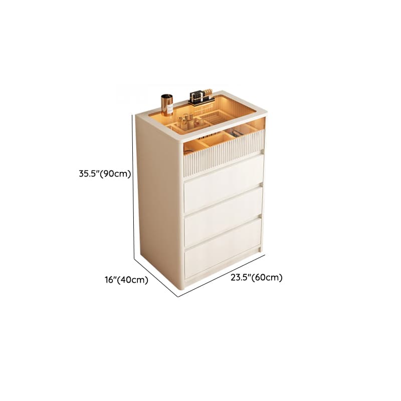 Chalk Art Deco Timber Console Dresser/Bachelor Chest with 6/8/3 Drawers, Horizontal/Vertical Orientation, LED Lights - image 14