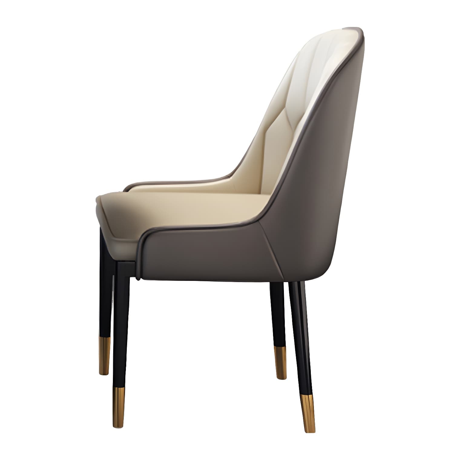 Glamorous Round Marble Dining Set with Gold Metal Pedestal Base and Upholstered White Chairs thumbnail 6