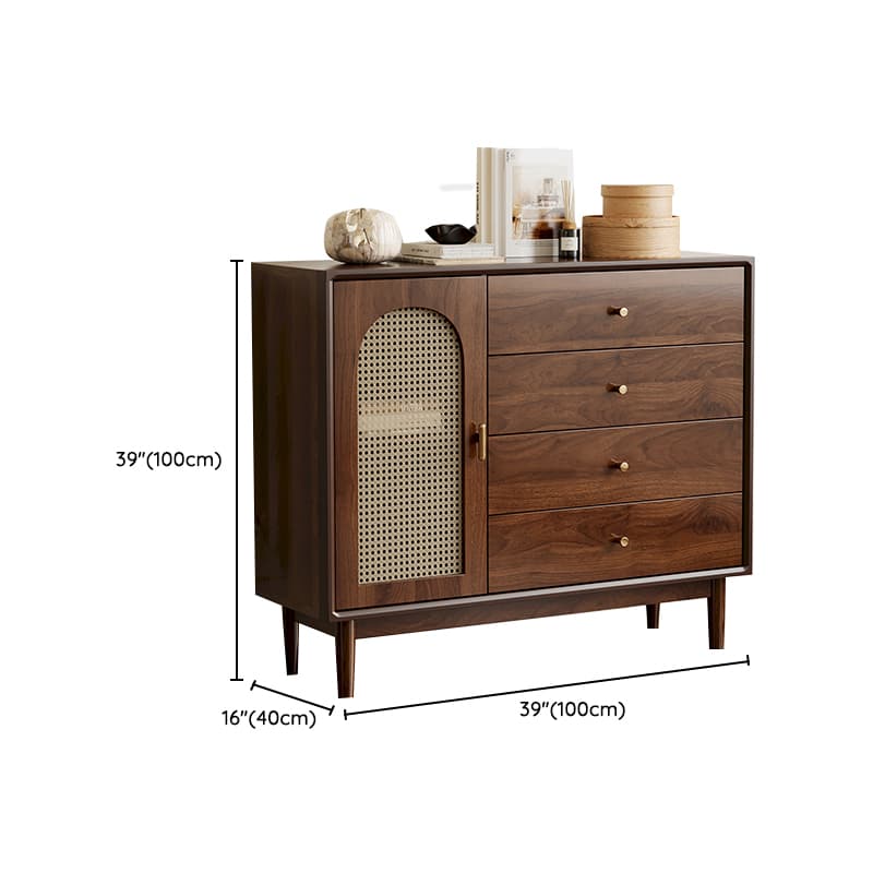 Independent Composite Wood Utility Storage Cabinet with Cabinet, Glass Door, Flexible Shelf, and Cabinet Knobs in Cocoa thumbnail 19