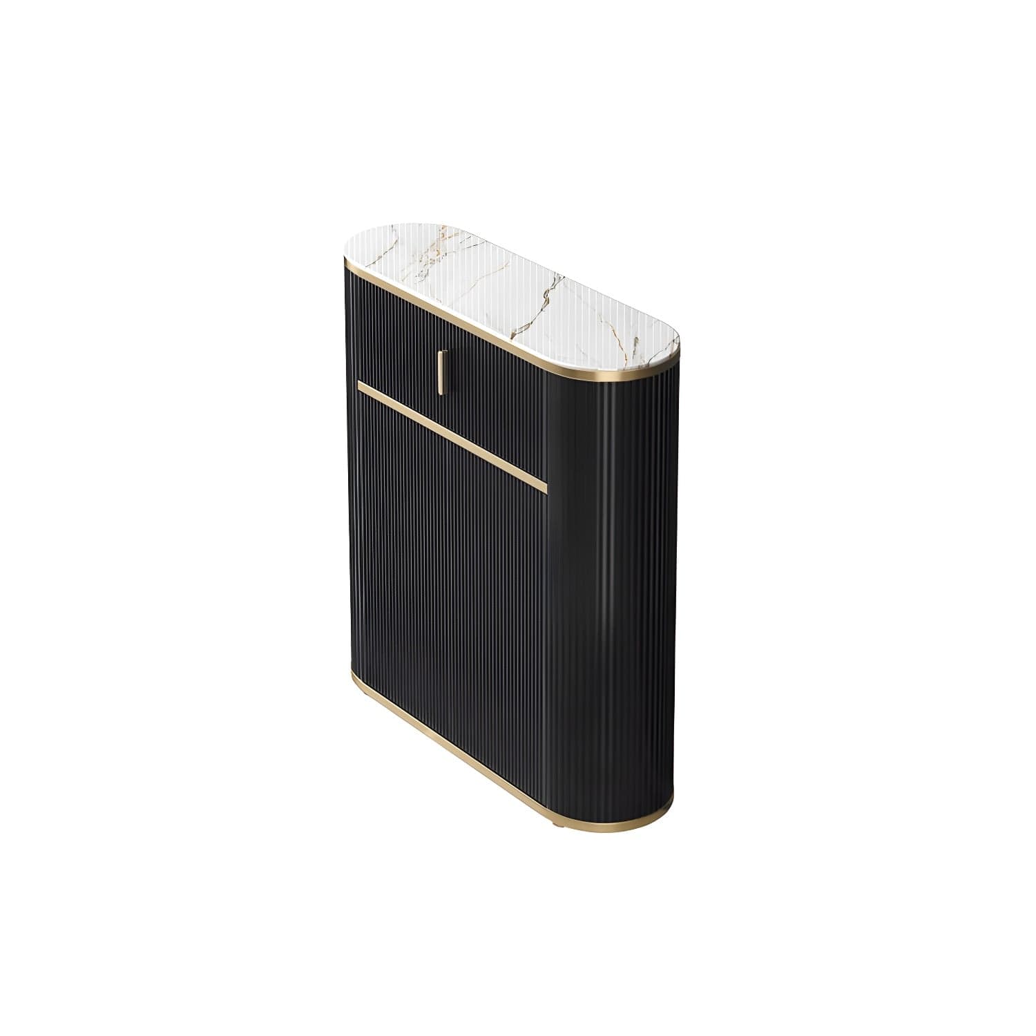 Glam Style Stone Top Sideboard Engineered Wood Side Board for Living Room thumbnail 1