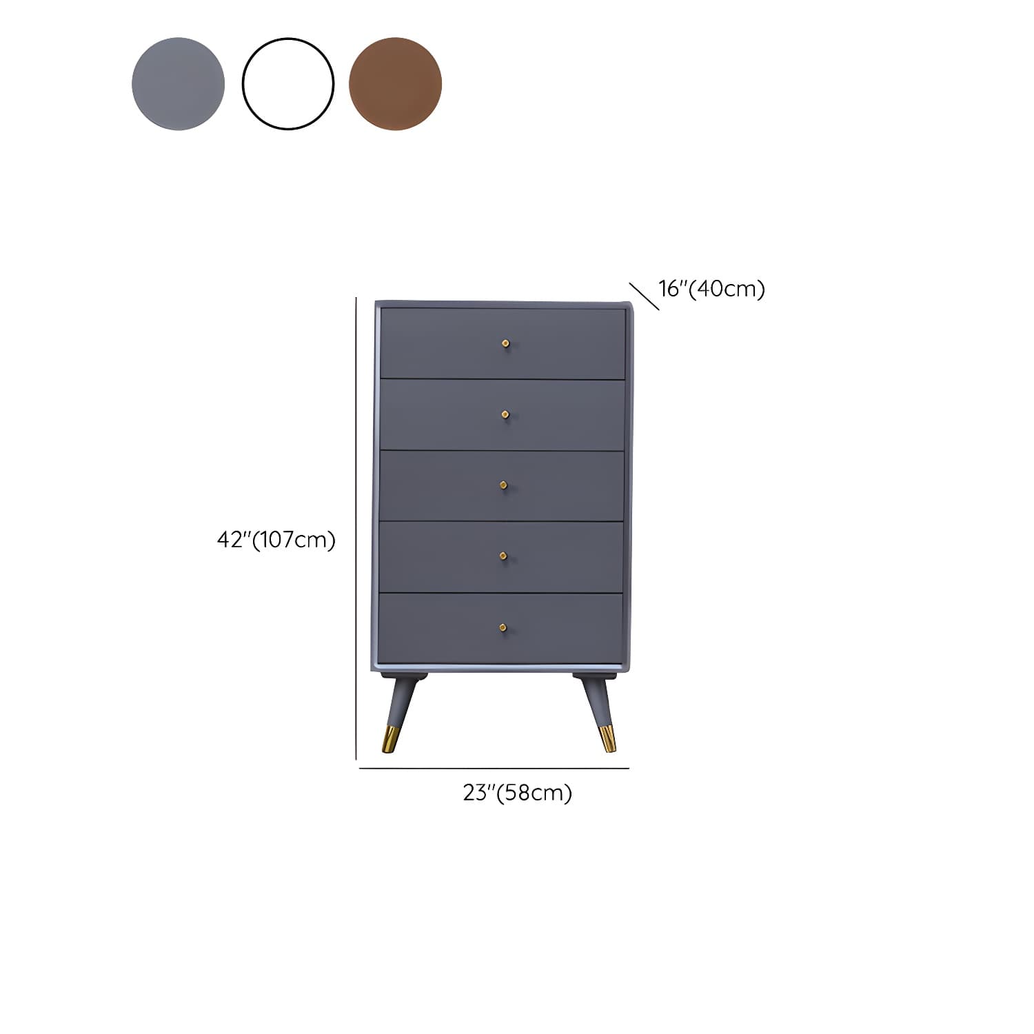 Solid Wood Accent Chest Mid Century Drawers Included Cabinet thumbnail 14