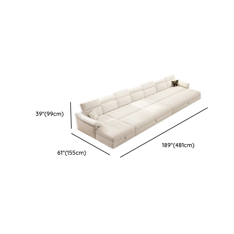 Straight 7 Person Sofa Recliner with Under-seat-storage in Horizontal Orientation thumbnail 17