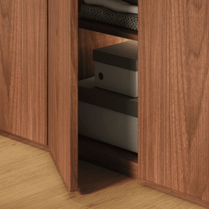 Acorn Minimalist Laminate Independent Wardrobe Closet with Soft Close Drawer, Soft Close Door, and Interior Shelves thumbnail 9