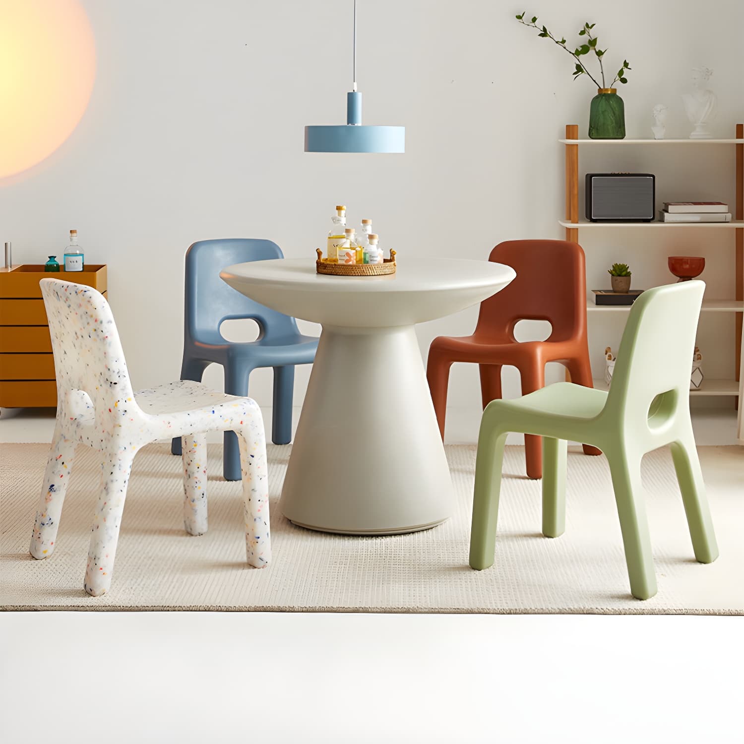 Scandinavian Style Non-Upholstered Low Back Plastic Side Chair for Kitchen & Dining thumbnail 10