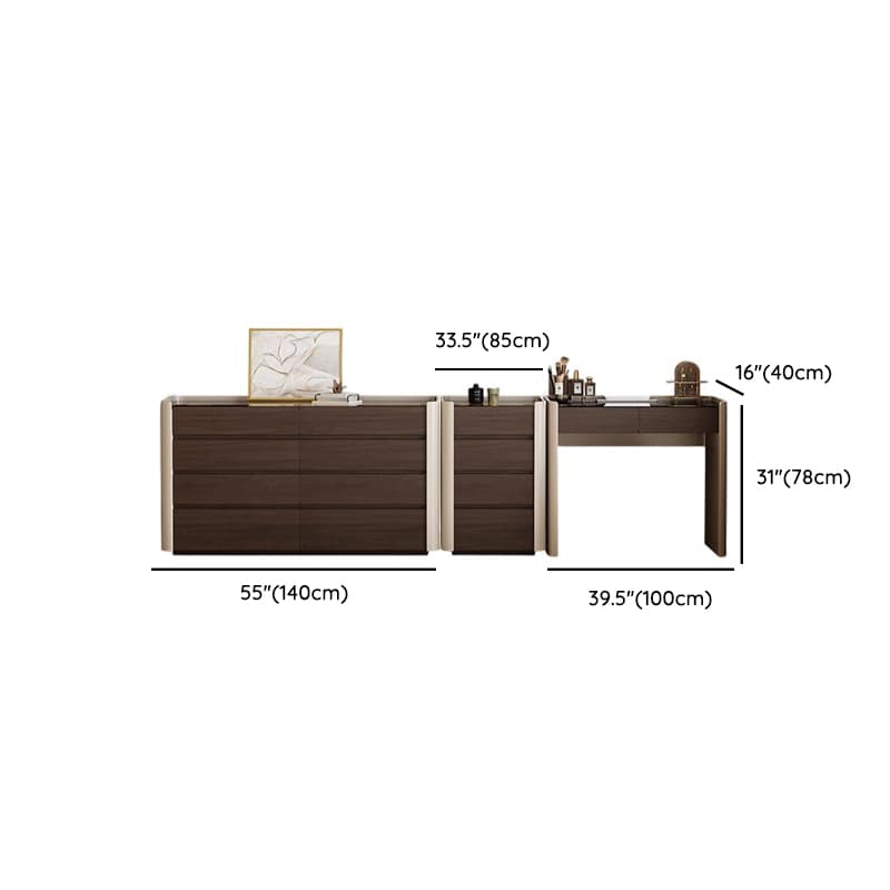 Auburn Multi-Purpose Vanity Set with 10 Drawers, Lighting, and 2-in-1 Functionality thumbnail 11