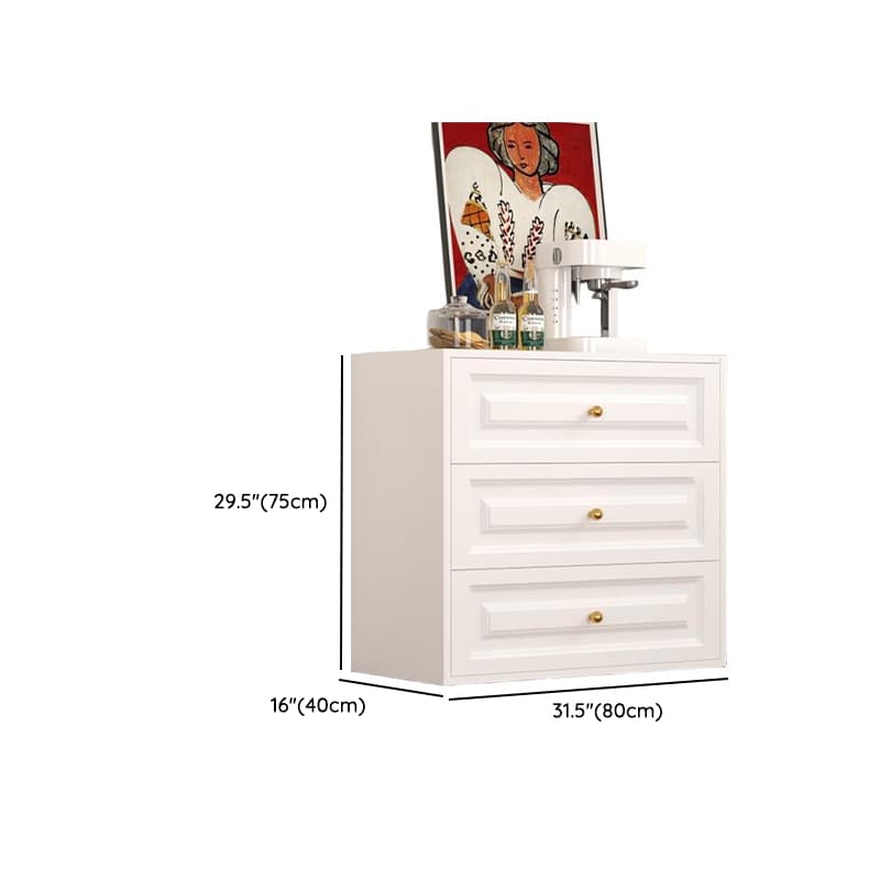 White Simple Iron Lingerie Chest/Bachelor Chest with 5/4/3 Drawers in Vertical/Horizontal Orientation thumbnail 7