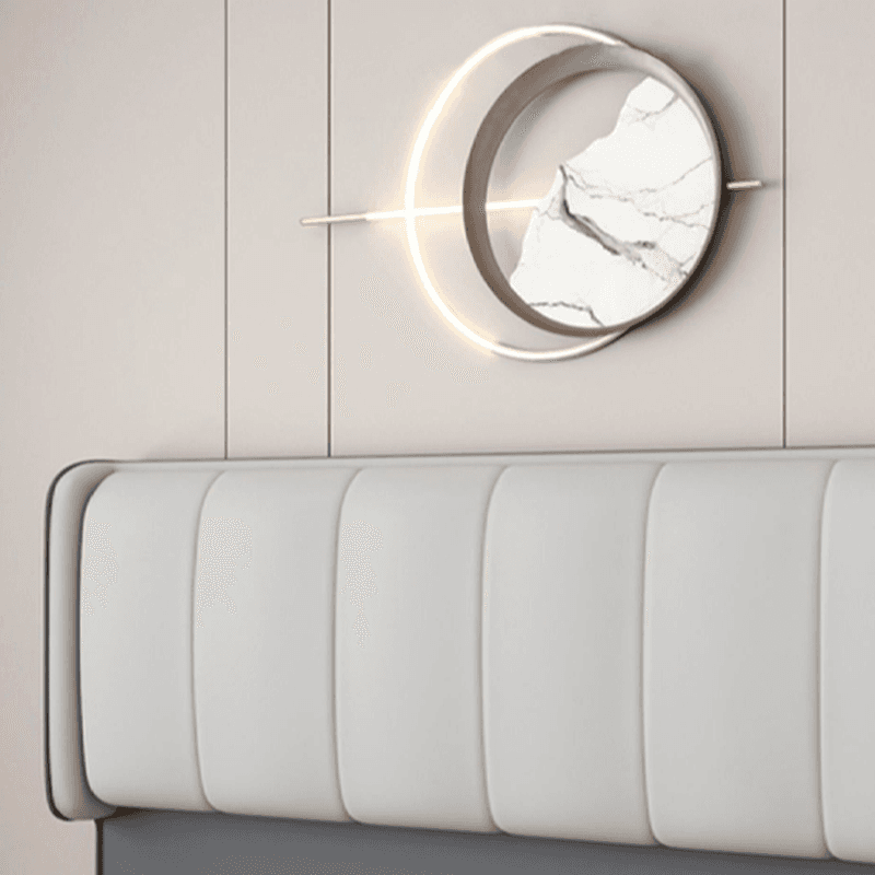 Modish Style Panel Headboard with No Distressing in Pine Wood, Rectangle Shape for Full/Queen Bed, Featuring Sponge Upholstery Fill and Standard Height thumbnail 8