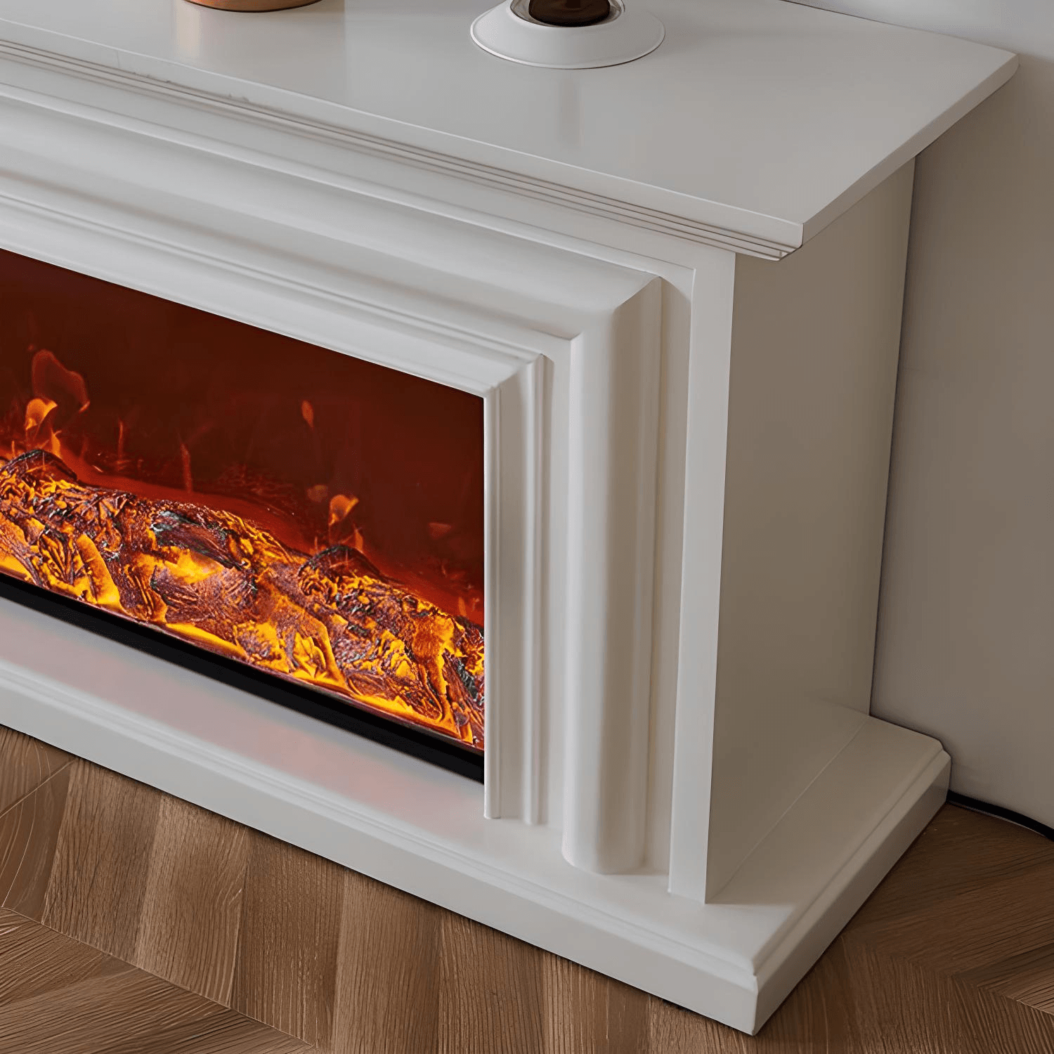 Sitting Room Use Rectangular TV Stand with Light, TV Stand Fireplace thumbnail 6