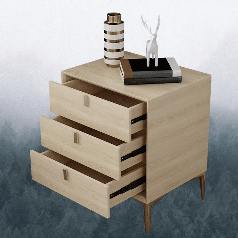 Modern Lumber Nightstand With Drawer Storage & Leg, 3 Drawers/2 Drawers thumbnail 16