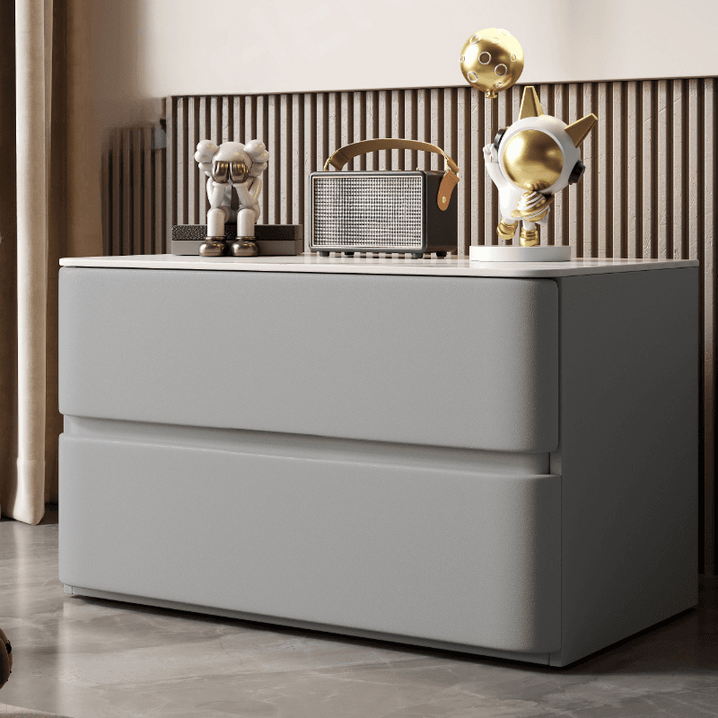 Postmodern Bedside Cabinet Nightstand with 2 Drawers thumbnail 6