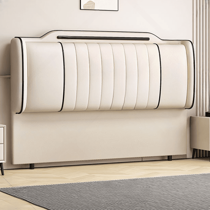 Simplistic Style Wingback Headboard with Camelback Shape in Pine Wood, No Distressing, Available in King/Queen/Full Sizes, Featuring Sponge Upholstery and Standard Height thumbnail 12