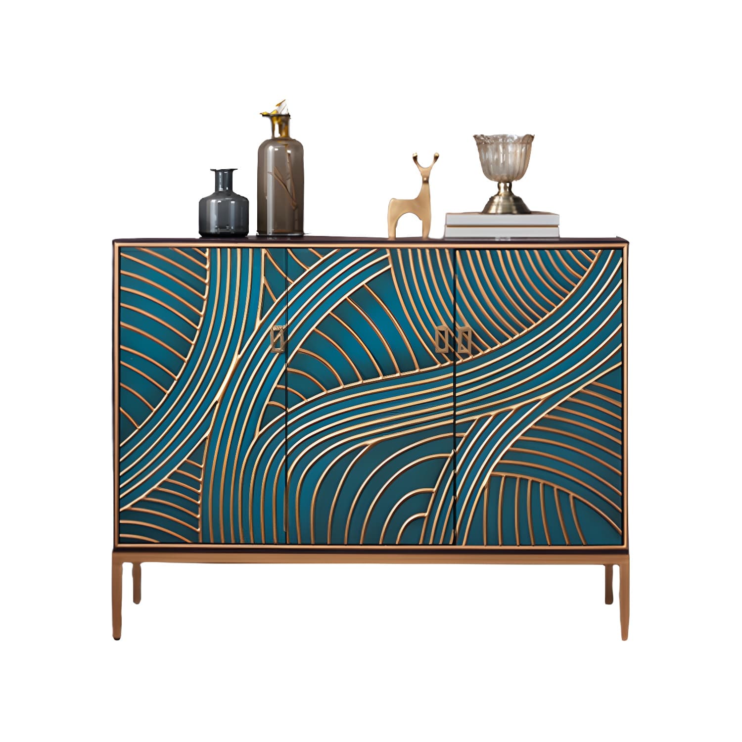 Industrial Accent Cabinet with Cup Pulls Doors and Straight Legs thumbnail 9