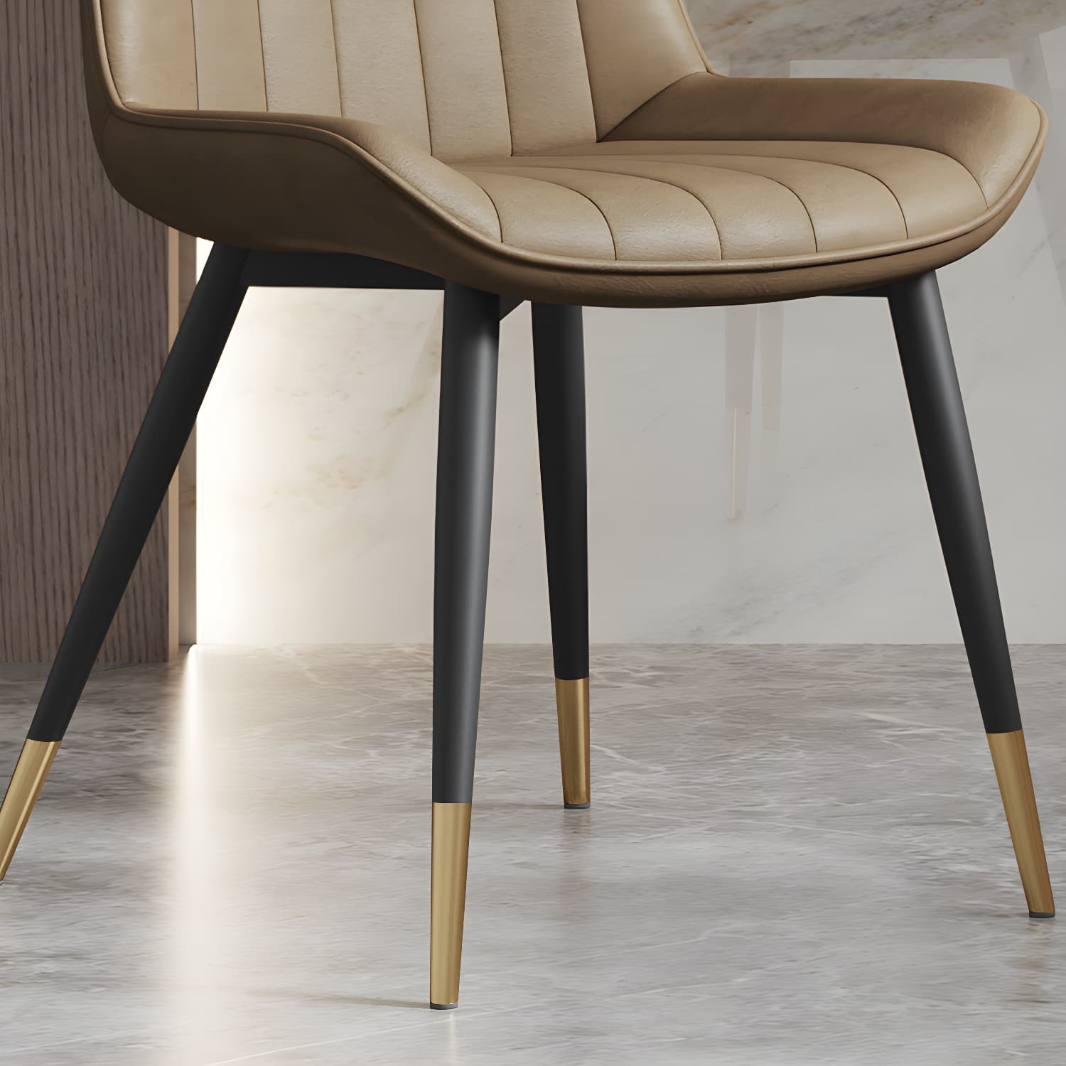 Scandinavian Study Room Leather Side Chair Matte Finish Parsons Dining Chairs thumbnail 14
