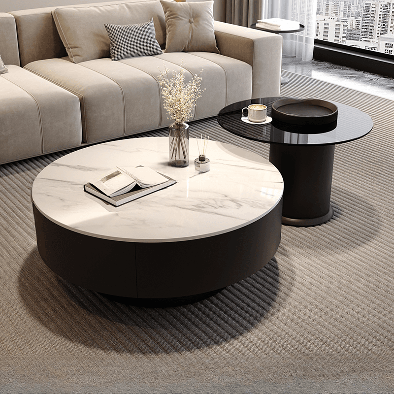 Orbicular Nested Board Game Coffee Table with 1 Drawer for Foyer thumbnail 5