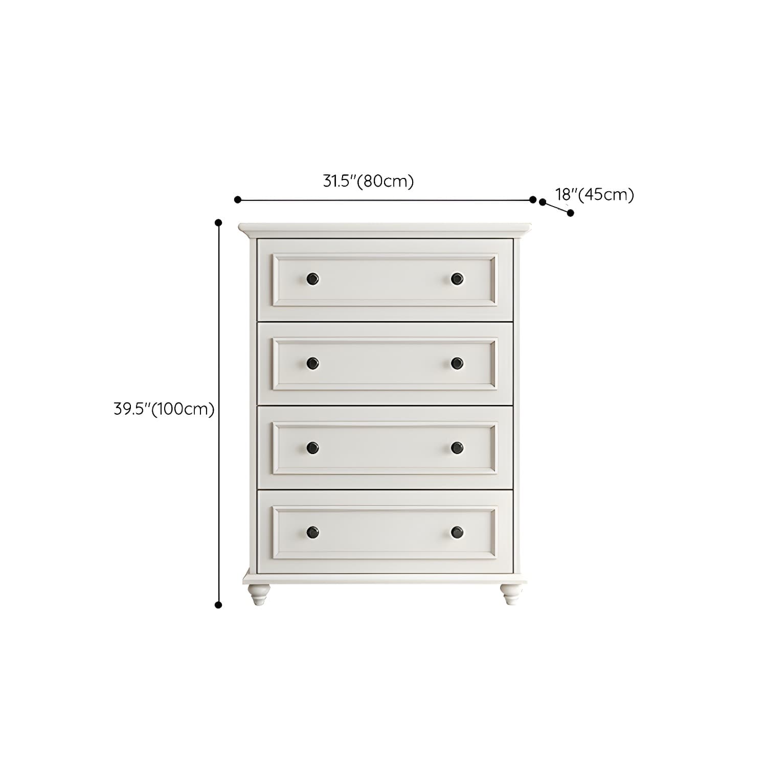 Solid Wood and Soft-Close Drawers Modern Chest with Wood Top thumbnail 16