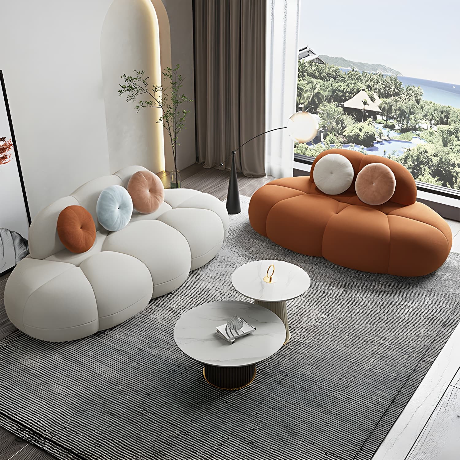 Contemporary Stationary Living Room Armless Standard Cushions Sofa thumbnail 18