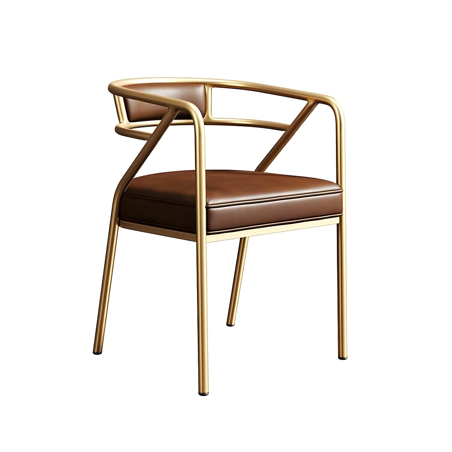 Glam Upholstered Arm Chair with Brass/Gold Legs for Kitchen & Dining thumbnail 17