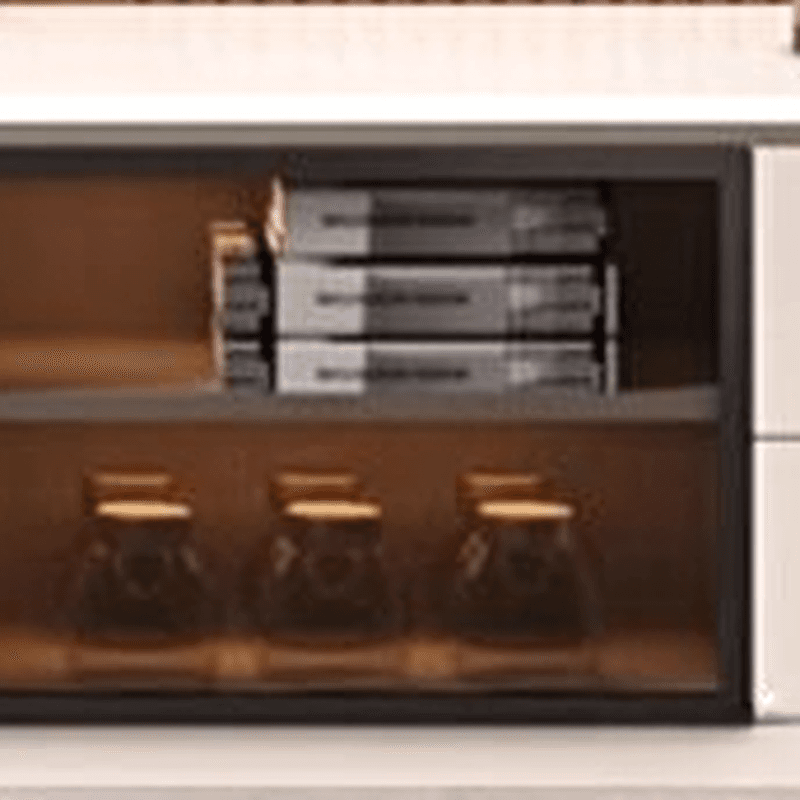 2-Cabinet & 4 Drawers Trendy Sintered Stone TV Stand with Shelf & Cable Management thumbnail 5