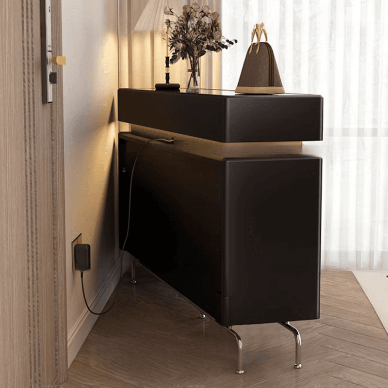 Elegant Sideboard with 8/12 Drawers, Glass Countertop, and Illuminating Lighting thumbnail 11