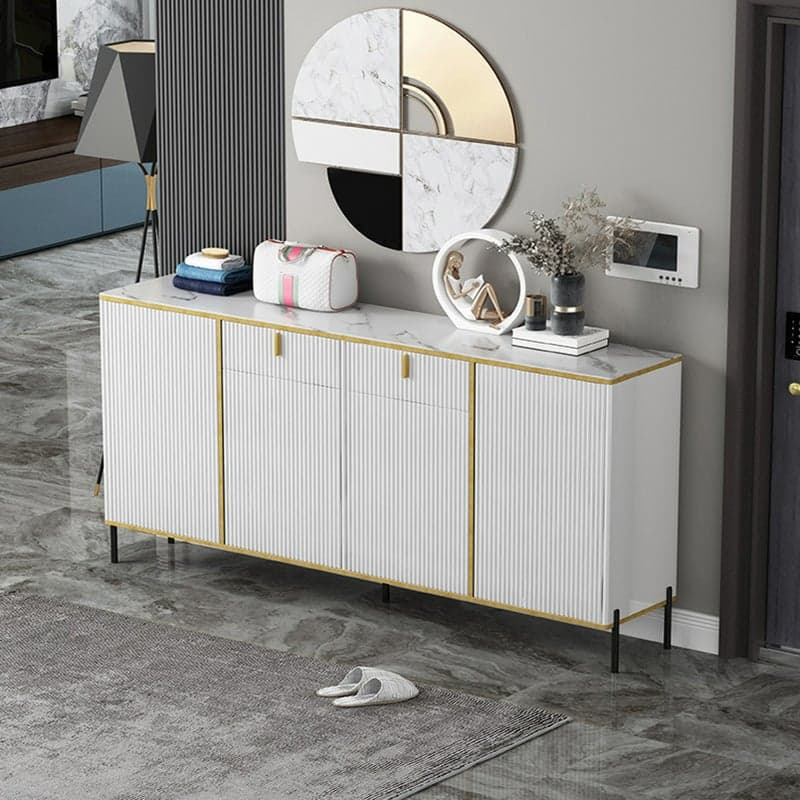 Free Standing Stone Wet-resistant Utility Storage Cabinet with 12 Interior Shelves & 3 Cabinets Living Room thumbnail 12