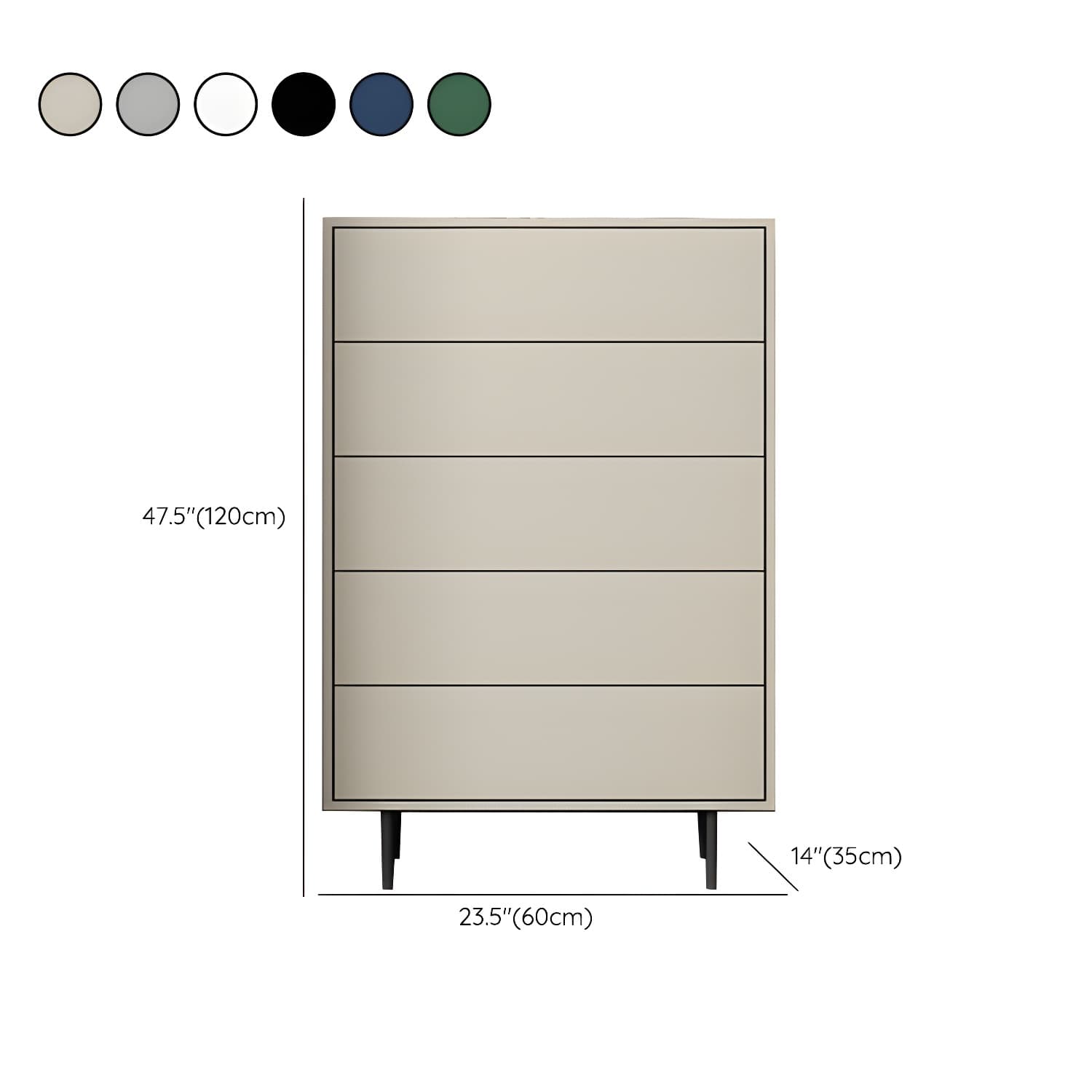 13.65-inch W Modern Storage Chest Dresser Manufactured Wood Storage Chest thumbnail 18