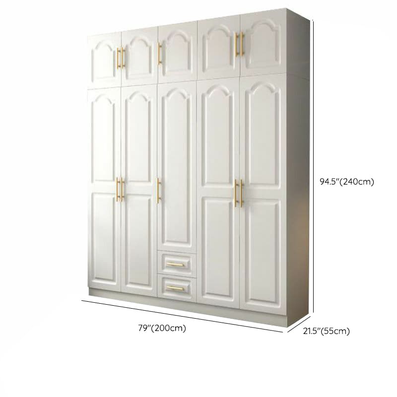 Contemporary Wood Chalk Wardrobe Closet with Interior Shelves&Clothing Rack&3-Drawer/6 Drawers/5-Drawer thumbnail 18