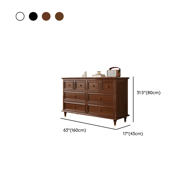 Trendy Raw Wood Console Dresser with 8/10/5 Drawers in Horizontal/Vertical Orientation thumbnail 16