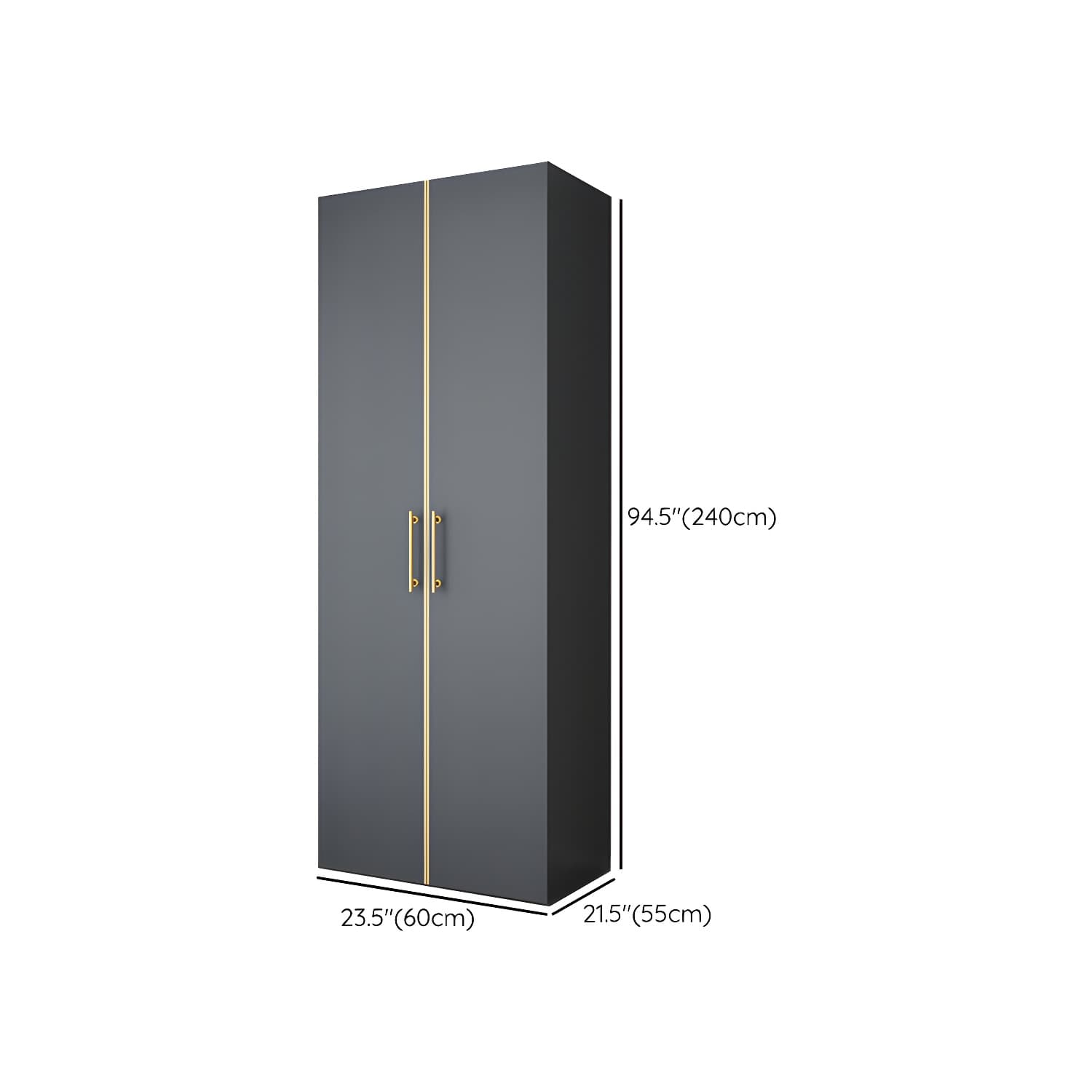 Modern Wardrobe Closet Grey Engineered Wood Wardrobe Cabinet thumbnail 20